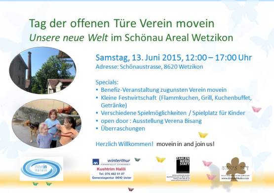 flyer fuer verein move in von dozo