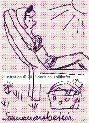 Sonnenanbeterin Illustration von Doris Ch. Zollikofer